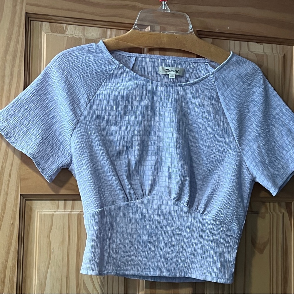 Lavender Textured Crop Top